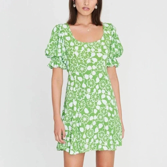 Faithfull The Brand La Barben Mini Dress Cleo Floral Print Women's Size Medium. - Picture 2 of 16